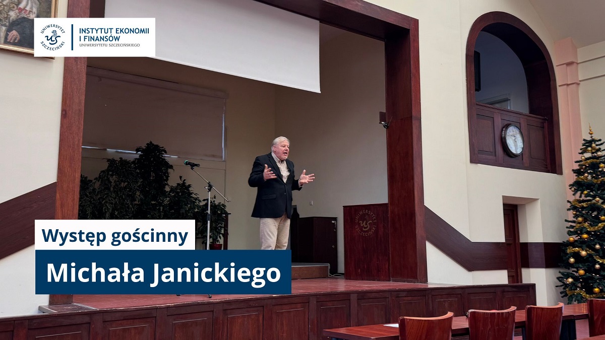 Michał Janicki (aktor Teatru Polskiego w Szczecinie) w Instytucie Ekonomii i Finansów