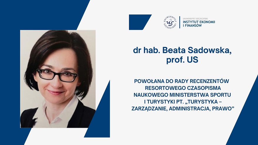 Powołanie do Rady Recenzentów dla dr hab. Beaty Sadowskiej, prof. US