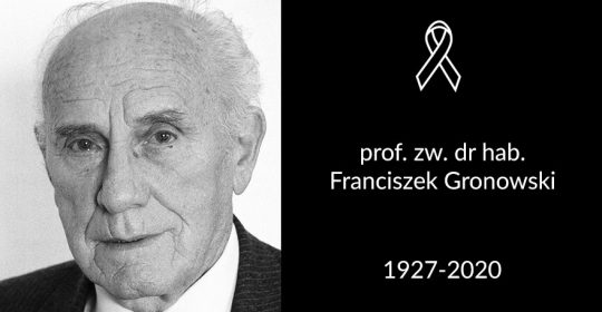 Zmarł prof. zw. dr hab. Franciszek Gronowski