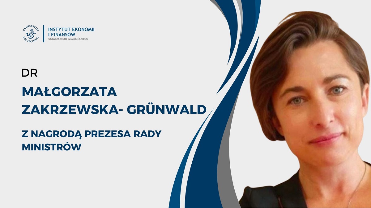 Nagroda Prezesa Rady Ministrów dla dr Małgorzaty Zakrzewskiej-Grünwald